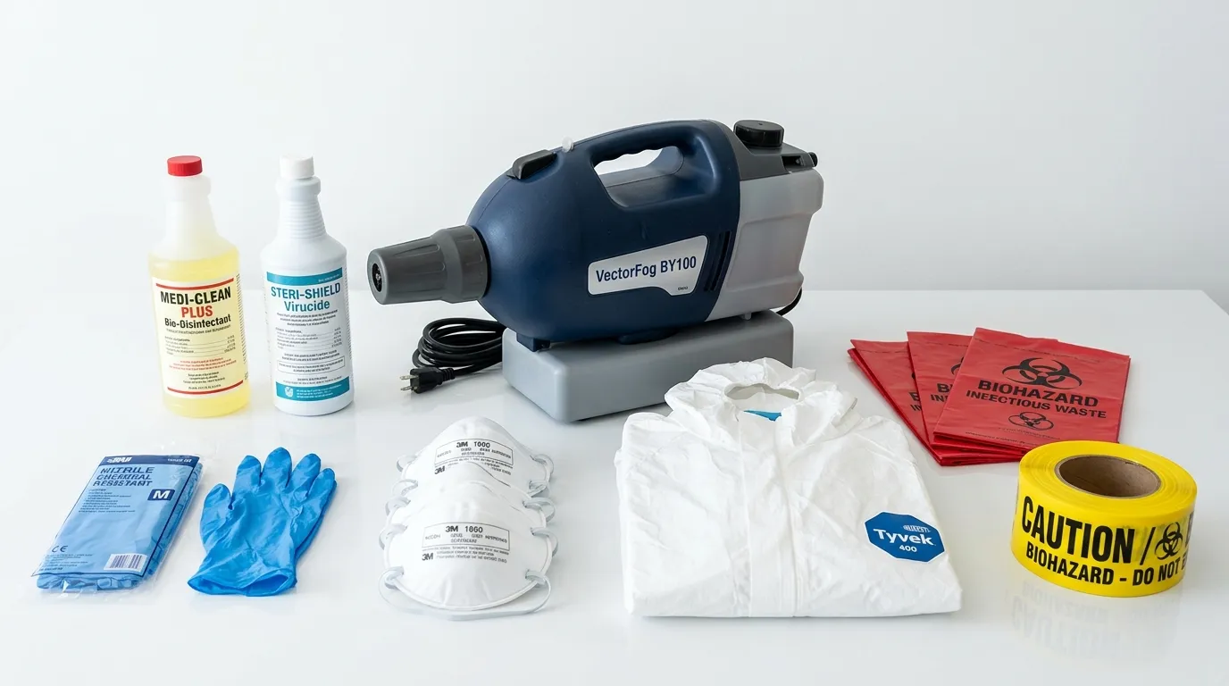 Professional biohazard remediation crew working in Fort Lee